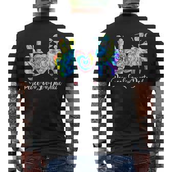 Tie Dye Heart Th Cute Dentist Peace Love Dental Men's T-shirt Back Print | Seseable UK