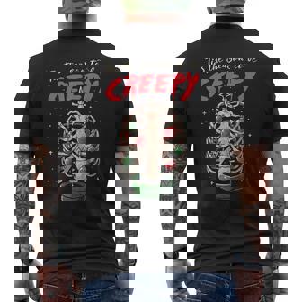 Tis The Season To Be Creepy Skeleton Tree Xmas Men's Back Print T-Shirt - Monsterry