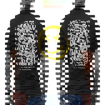 Tomorrow Promised Smile Laugh Face Yellow Future Goal Money Men's Back Print T-Shirt - Monsterry