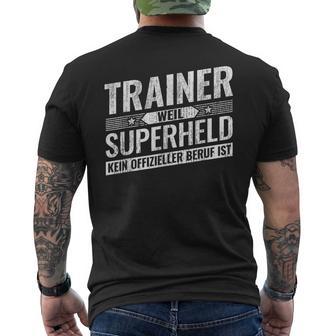 Top Trainer Hero Training Football Trainer T-Shirt mit Rückendruck - Geschenkecke