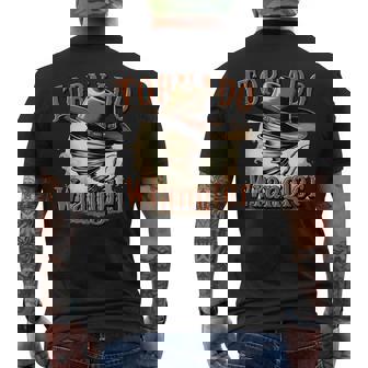 Tornado Wrangler Bold Western Cowboy Graphic Men's T-shirt Back Print - Monsterry