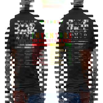 History Of Forgotten Black Inventors Black History Month Men's T-shirt Back Print - Seseable
