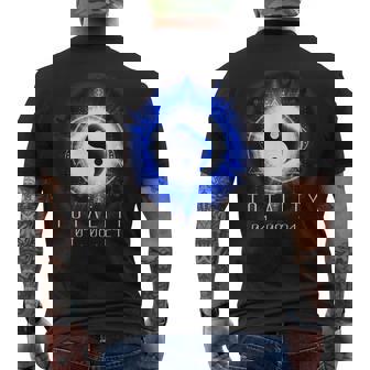 Totality Solar Eclipse 2024 Bleu Yin Yang Duality T-shirt imprimé au dos - Cadeauxyz