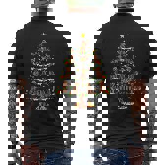 Toy Poodle Dog Lover Xmas Lighting Toy Poodle Christmas Tree Tank Top Men's Back Print T-Shirt - Monsterry