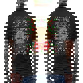 Toy Poodle Lover Family Matching Ugly Toy Poodle Christmas Men's Back Print T-Shirt - Monsterry