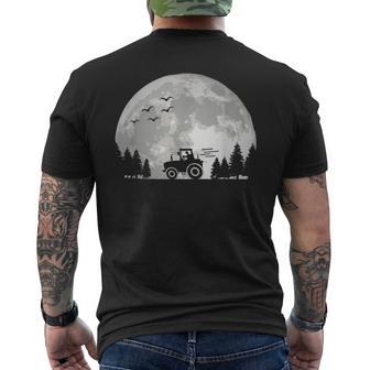 Traktorfahrer Traktor Treckerfahrer Landwirt Mond Trecker T-Shirt mit Rückendruck - Geschenkecke