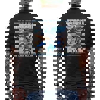 Tralalero Tralala Bootleg Brainrot Italian Brainrot Meme Men's T-shirt Back Print | Mazezy