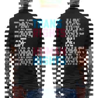 Trans Right Are Human Rights Transgender Lgbtq Pride Men's T-shirt Back Print - Monsterry