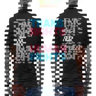 Transgender Lgbt Pride Trans Right Are Human Men's T-shirt Back Print - Monsterry