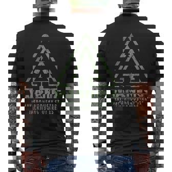 Tree Lover Warning Quote Forestry Students Teachers Men's Back Print T-Shirt - Monsterry