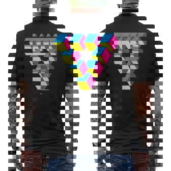 Triangle De Penrose Triangle Avec Illusion Optique Enseignant T-shirt imprimé au dos - Cadeauxyz