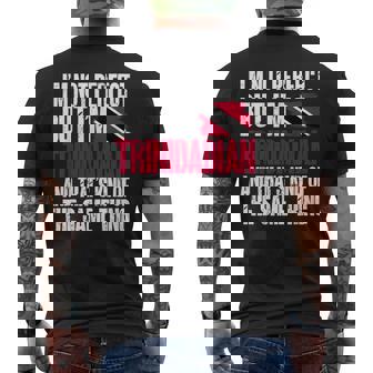 Trinidadian I'm Not Perfect Flag Trinidad And Tobago Men's Back Print T-Shirt - Thegiftio