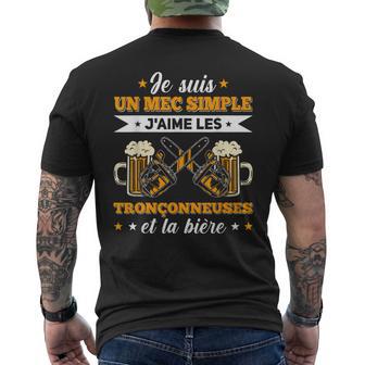 Tronçonneuse Bûcheron & Forestière Faire Du Bois & Bière T-shirt imprimé au dos - Cadeauxyz