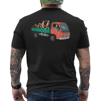 Truck Driver Trucker Highway Freighter Evolution Men's Back Print T-Shirt - Monsterry
