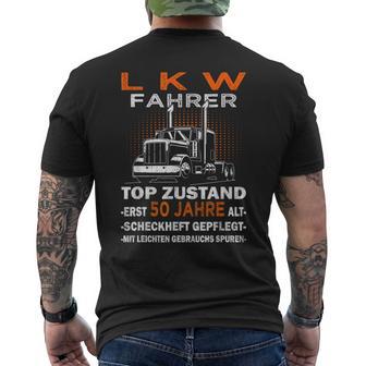 Trucker & Truck Driver Is 50Th Birthday S T-Shirt mit Rückendruck - Geschenkecke