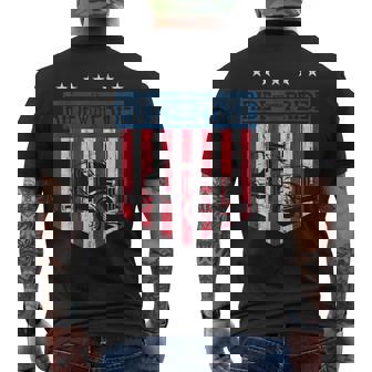 Trucker Ride With Pride 18 Wheeler Freighter Truck Driver Men's Back Print T-Shirt - Monsterry
