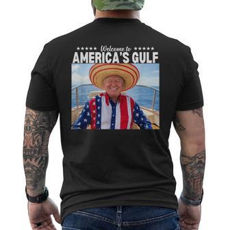 Trump America's Gulf Mexico President Trump Sombrero Men's T-shirt Back Print - Thegiftio UK