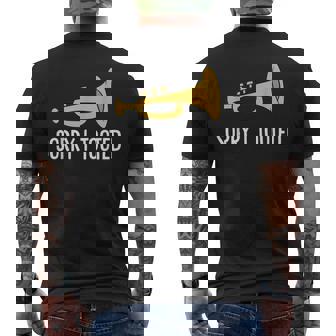Trumpet Musician Sorry I Tooted Trumpet Men's Back Print T-Shirt - Monsterry
