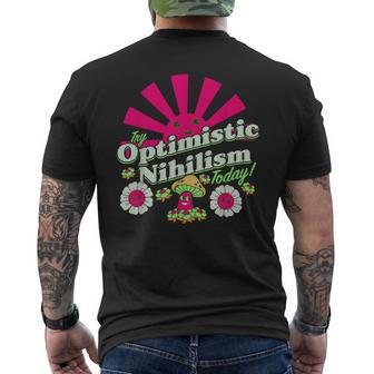 Try Optimistic Nihilism Today Men's T-shirt Back Print - Thegiftio UK