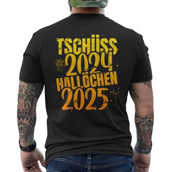 Tschüss 2024 Hallöchen 2025 New Year's Eve New Year Holidays T-Shirt mit Rückendruck - Geschenkecke