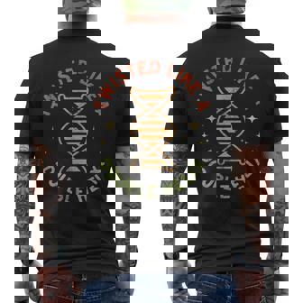 Twisted Like a Double Helix Funny Retro Apparel Men's Back Print T-Shirt - Monsterry