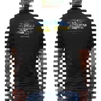 Ucraniana Tryzub Bandera De Ucrania Tridente Militar Camiseta Hombre Estampado Espalda - Regaloses