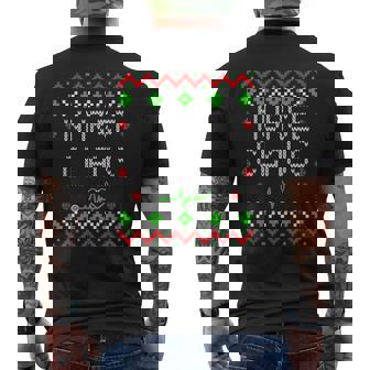 Ugly Christmas Nurse RN And NP For Holiday Work Party Men's Back Print T-Shirt - Monsterry
