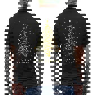 Ukrainian Christmas Tree Ukraine Decoration Ornament Star Men's Back Print T-Shirt - Monsterry