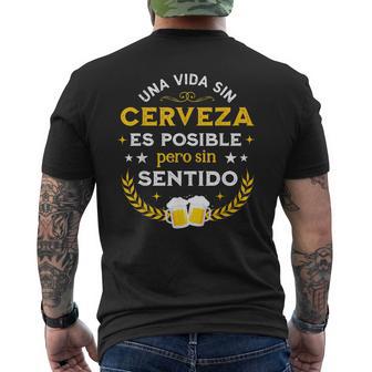 Unaida Sin Cerveza Es Posible Cerveza Divertida Para Papá Camiseta Hombre Estampado Espalda - Regaloses