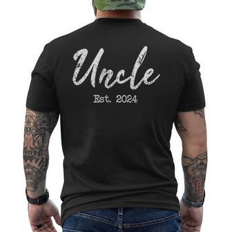 Uncle To Be 2024 Uncle Est 2024 For Uncle T-Shirt mit Rückendruck - Geschenkecke