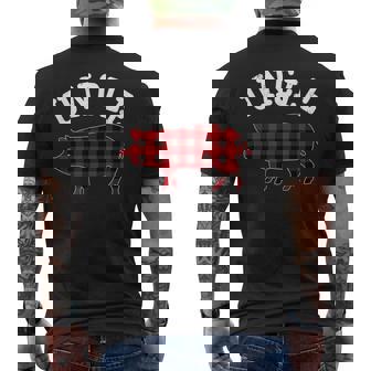 Uncle Pig Shirt Matching Family Pig Men's Back Print T-Shirt - Monsterry