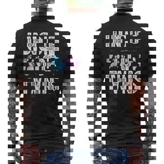 Uncle Of Twins Proud Twin Uncle Men's T-shirt Back Print | Mazezy