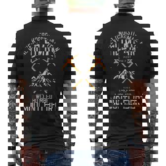 Never Underestimate An Old Man Who Climbed Mt Elbert Men's Back Print T-Shirt - Monsterry