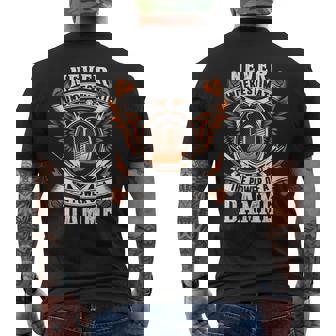 Never Underestimate The Power Of Damme Damme Name Men's T-shirt Back Print - Thegiftio UK