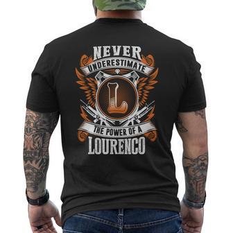 Never Underestimate The Power Of Lourenco Lourenco Name Men's T-shirt Back Print - Thegiftio UK