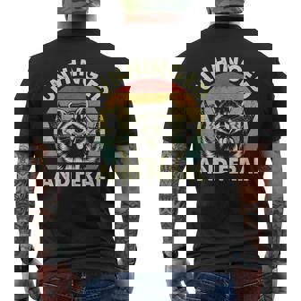 Unhinged And Feral Raccoon Vintage Graphic Toddler Men Men's T-shirt Back Print - Seseable