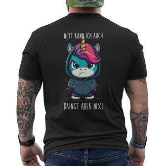 With Unicorn Saying T-Shirt mit Rückendruck - Geschenkecke