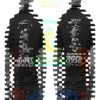 Now I Am Unstoppable T-Rex Tyrannosaurus Dinosaur Men's T-shirt Back Print | Seseable UK