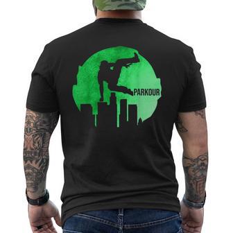 Urbanes Traceurs Parcour Pakour Free Running Motif T-Shirt mit Rückendruck - Geschenkecke