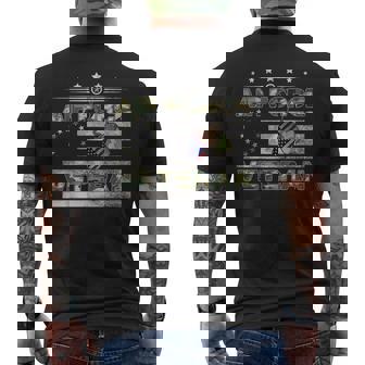 Us Air Force Veteran Shirt American Betsy Ross Camo Flag Men's Back Print T-Shirt - Monsterry