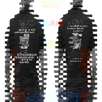 Usaid Laundry Service Laundering Money Since 1961 DOGE Men's T-shirt Back Print | Mazezy