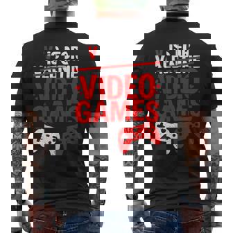 V Is For Video Games Valentines Day Gamer Boy Men Men's T-shirt Back Print | Mazezy