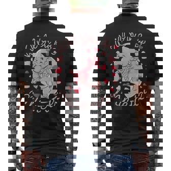 Valentine Mana Cute Animal Hearts Will You Be Mine-A Men's T-shirt Back Print - Thegiftio