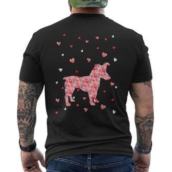 Valentines Day Love Hearts Jack Russell Terrier Dog Lover Men's Back Print T-Shirt - Monsterry