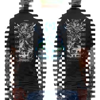 Valkyrie Warrior Stemi Apparel -Adults Black Small Norse Mythology Graphic Men's T-shirt Back Print - Seseable