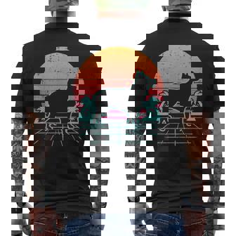 Vaporwave Chien Heeler Retro Sunset Mignon Pet Lover Cadeau T-shirt imprimé au dos - Cadeauxyz