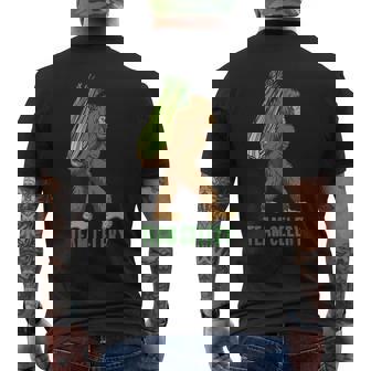 Vegetable Celery Juice For Celery Lover Men's Back Print T-Shirt - Monsterry