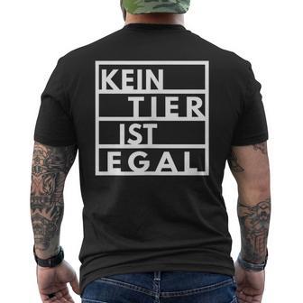 Vegetarianegan Goegan No Animal Is No Matter Animal Protection T-Shirt mit Rückendruck - Geschenkecke