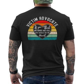 Victim Advocate Support Appreciation Domestic Violence Men's Back Print T-Shirt - Monsterry