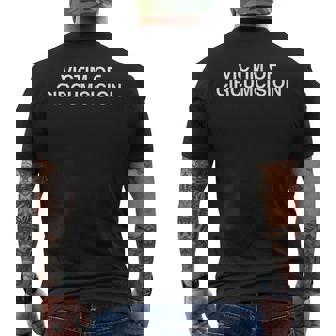 Victim Of Circumcision Y2K Frat College Dark Humor Men's Back Print T-Shirt - Monsterry